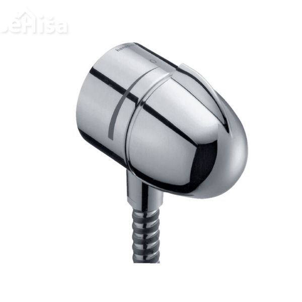 Stenski priključek FixFit E z nepovratnim in zapornim ventilom krom HANSGROHE 27452000
