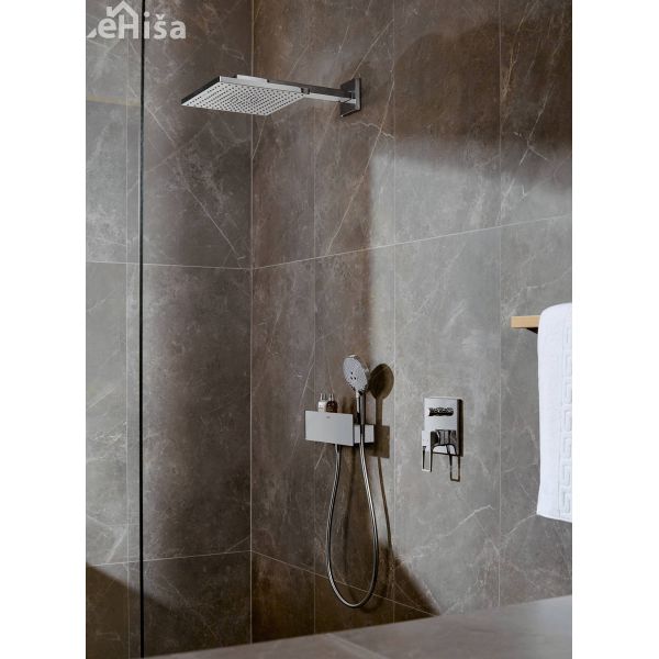 Stenski priključek z držalom za tuš cev FixFit Porter 300 krom HANSGROHE 26456000
