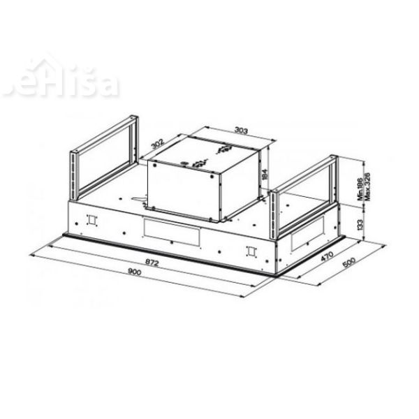 Stropna vgradna kuhinjska napa HEAVEN GLASS 2.0 EV8  WH A90 FABER 7612981195878
