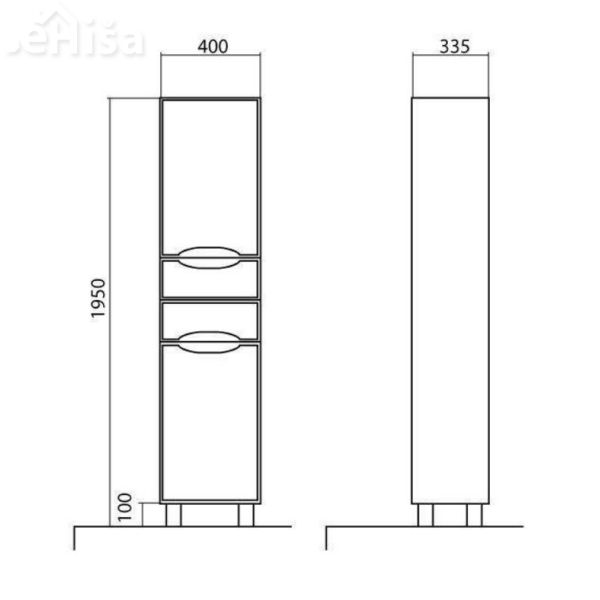 Talna omara Venice 40 cm bela AQUA RODOS
