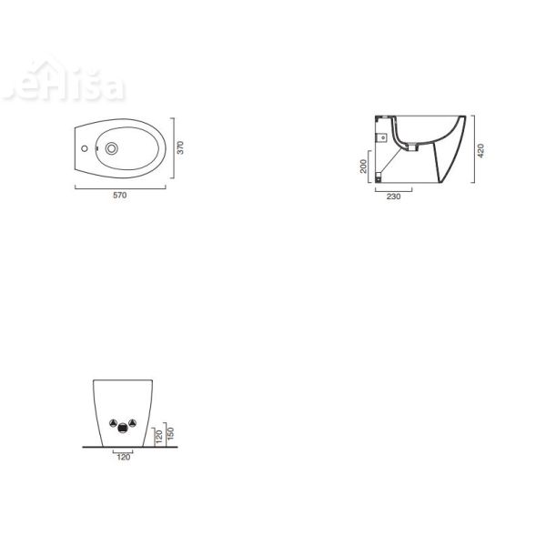 Talni bide Velis 57x37 CATALANO 1BI57N00
