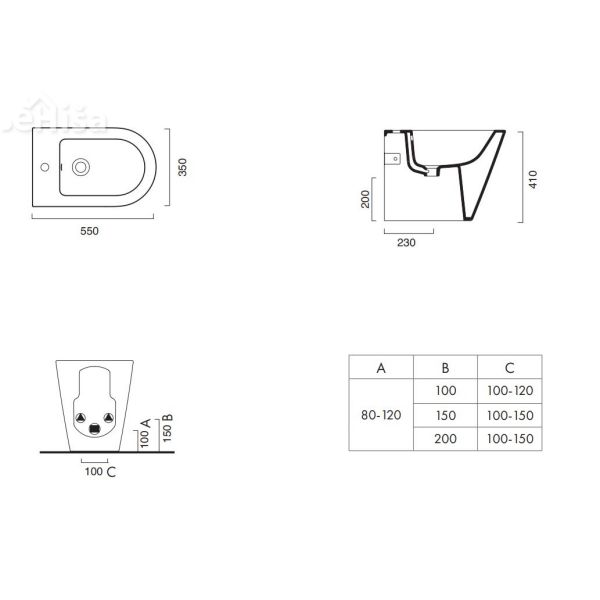 Talni bide ZERO 55x35 CATALNO 1BI55R00
