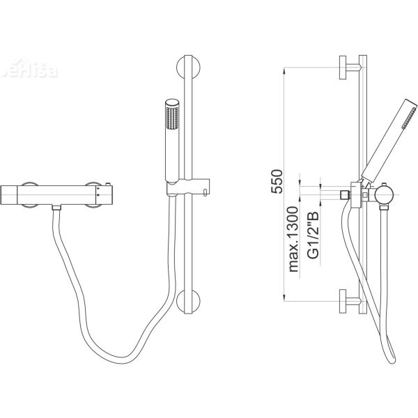 Termostatska armatura za tuš kad Fresh t40 komplet UNITAS 00437
