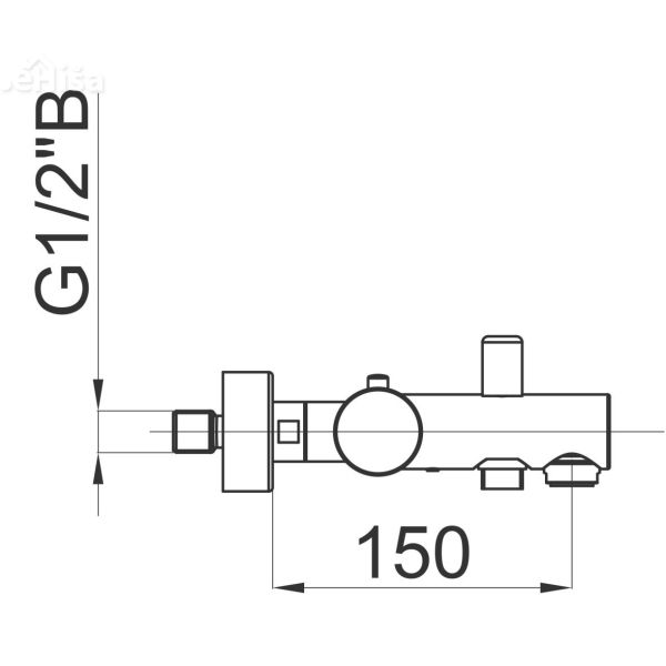 Termostatska enoročna armatura za kopalno kad Fresh t30 samo armatura UNITAS 00339

