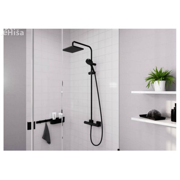 Termostatski tuš set Vernis Shape 230 1 jet EcoSmart črna mat HANSGROHE 26097670
