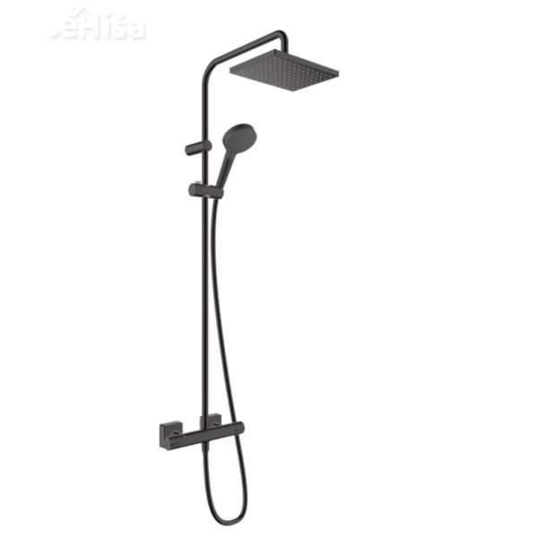 Termostatski tuš set Vernis Shape 230 1 jet EcoSmart črna mat HANSGROHE 26097670
