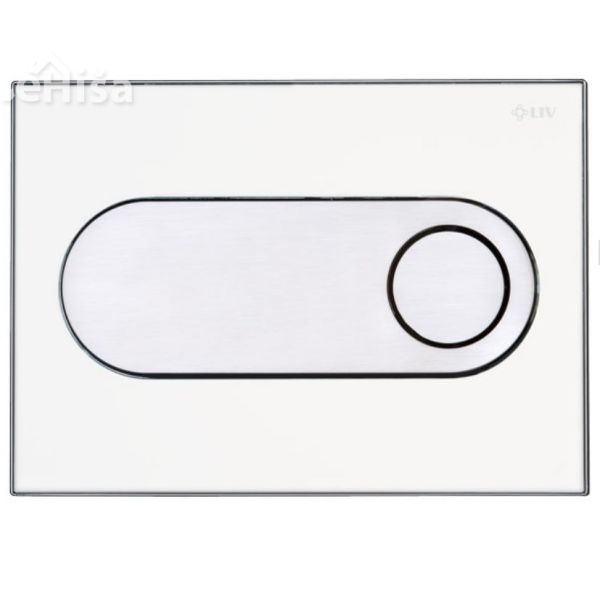 Tipka za dvokoličinsko splakovanje Zircon bela pleksi LIV 223125

