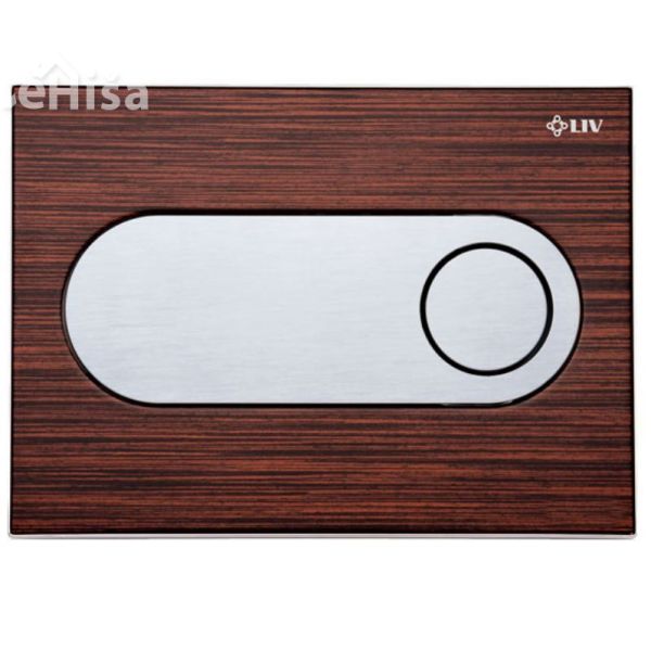 Tipka za dvokoličinsko splakovanje Zircon wenge LIV 68100
