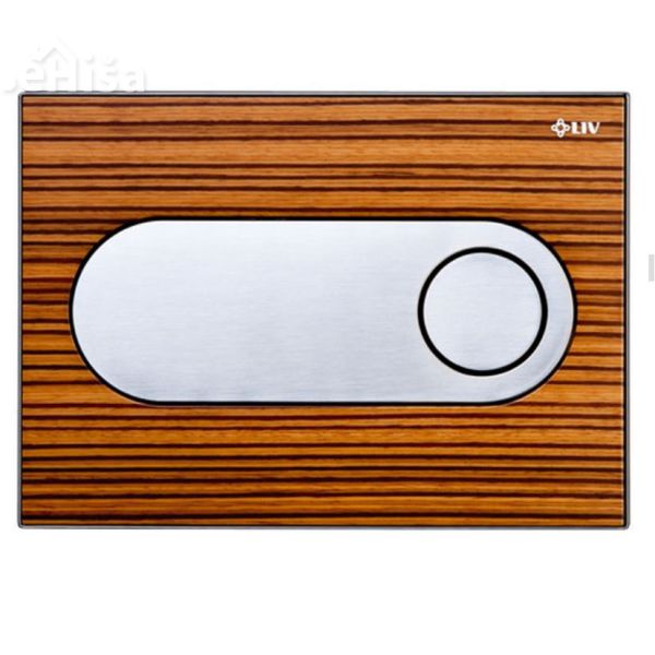 Tipka za dvokoličinsko splakovanje Zircon zebrano LIV 229459
