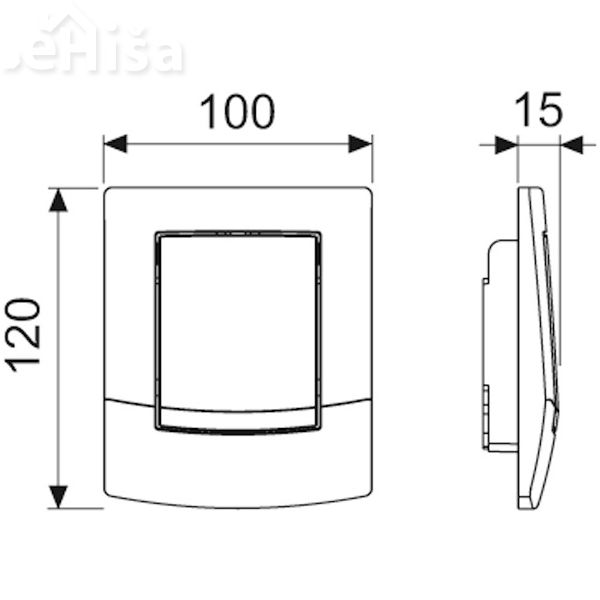 Tipka za splakovanje pisoarja Ambia bela TECE 9242100
