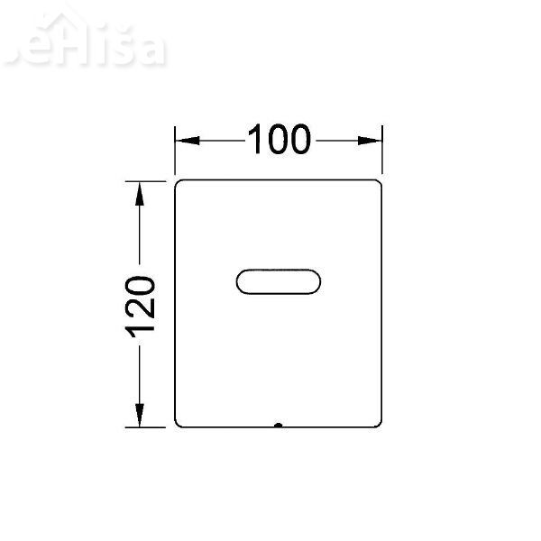Tipka za splakovanje pisoarja IR Planus bela-sijaj 6V TECE 9242356
