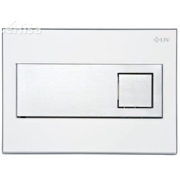 Tipka za splakovanje Ruby bela pleksi LIV 73730
