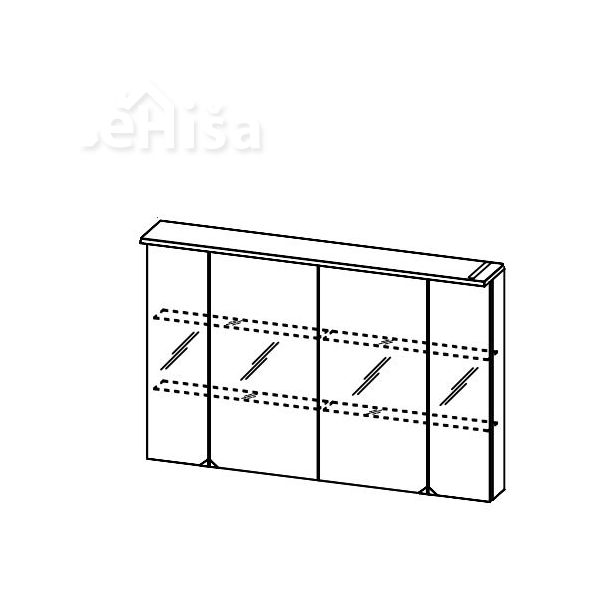 Toaletna omarica TO 110 z LED svetilko in stikalom ter vtičnico Tara KOLPA-SAN

