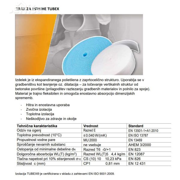 Trak za estrihe 100x10 mm
