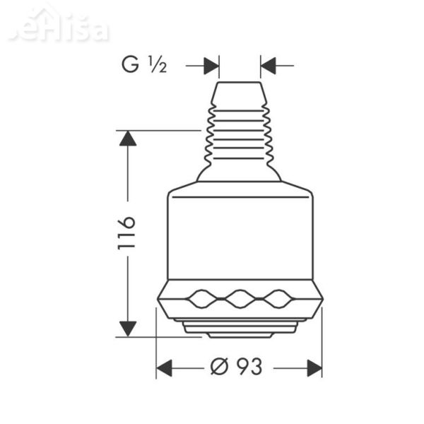 Tuš glava Clubmaster krom HANSGROHE 28496000
