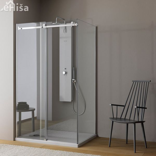 Tuš kabina kotna TK 140 x 90 cm Dorsa silver brill UNI KOLPA-SAN 514000
