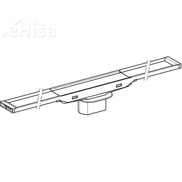 Tuš kanaleta CleanLine20 prilagodljiva 30-90 cm ščetkano nerjavno jeklo-poliran rob GEBERIT 154.450.KS.1

