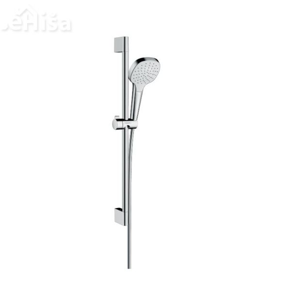 Tuš komplet z ročko in nosilcem Croma Select E brez armature 65 cm bela-krom HANSGROHE 26584400
