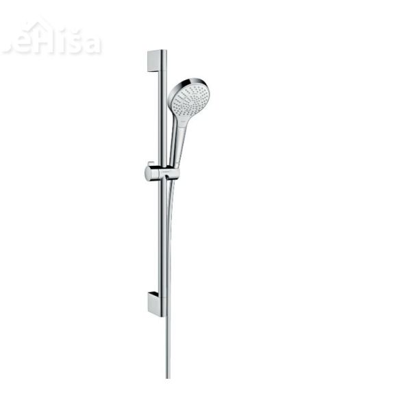 Tuš komplet z ročko in nosilcem Croma Select S EcoSmart brez armature 65 cm bela-krom HANSGROHE 26561400
