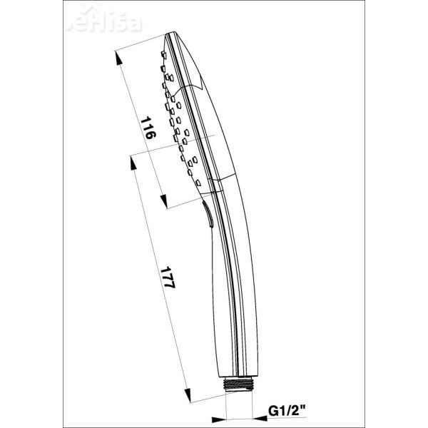 Tuš ročka Bella a35 UNITAS 12055
