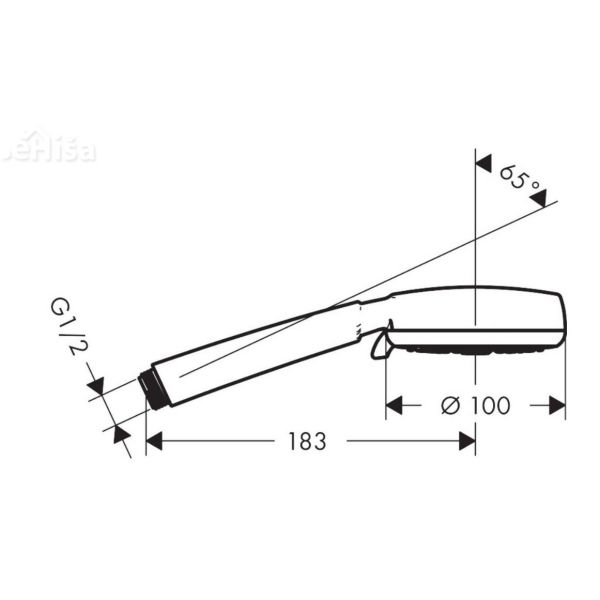 Tuš ročka Crometta 100 bela-krom HANSGROHE 26824400
