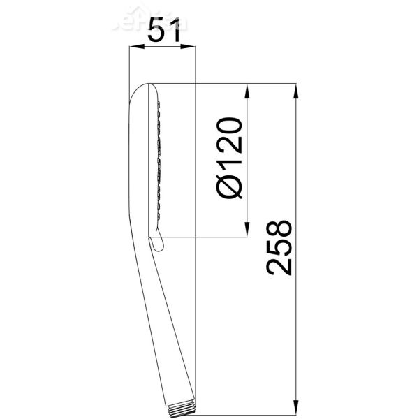 Tuš ročka Thin a02 UNITAS 12051
