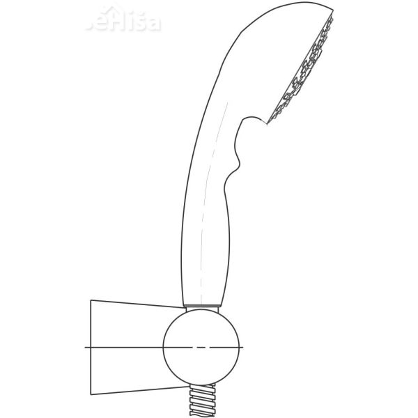 Tuš ročka z zidnim držalom Prestige a17 UNITAS 12351
