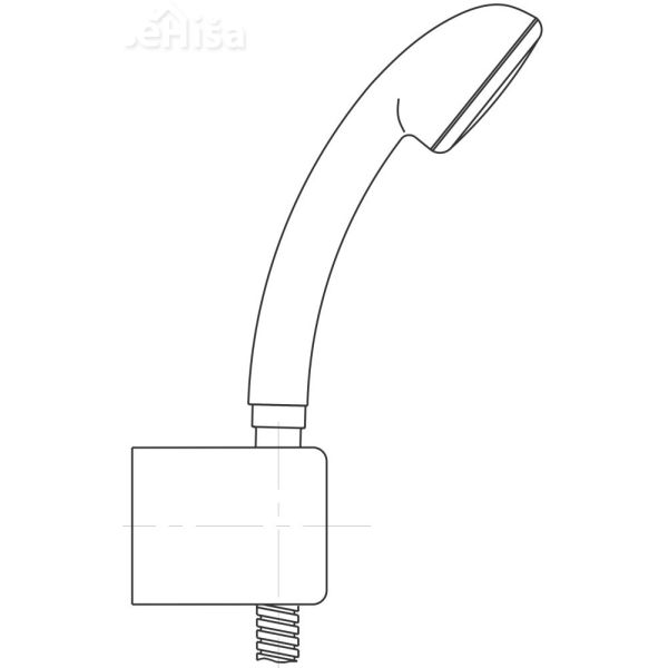 Tuš ročka z zidnim držalom Project a23 UNITAS 12354
