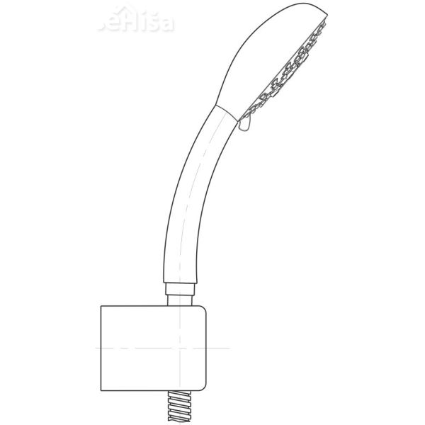 Tuš ročka z zidnim držalom Simpaty a20 UNITAS 12358
