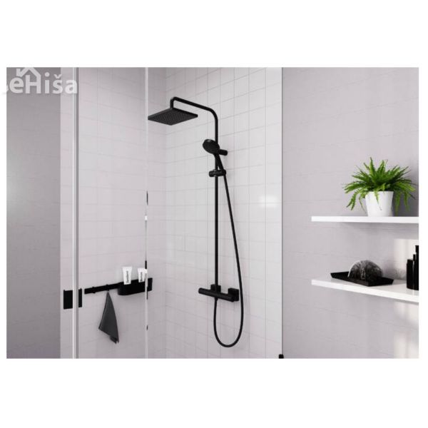 Tuš set Vernis Shape termostatski črna mat HANSGROHE 26286670
