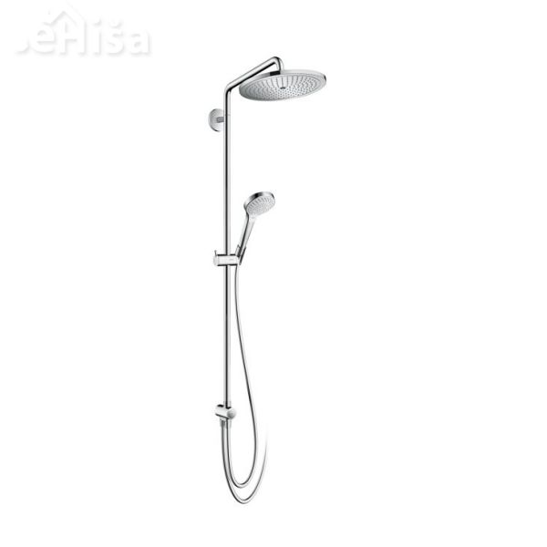 Tuš set z nadglavno prho in ročko Croma Select S Showerpipe 280 krom HANSGROHE 26793000
