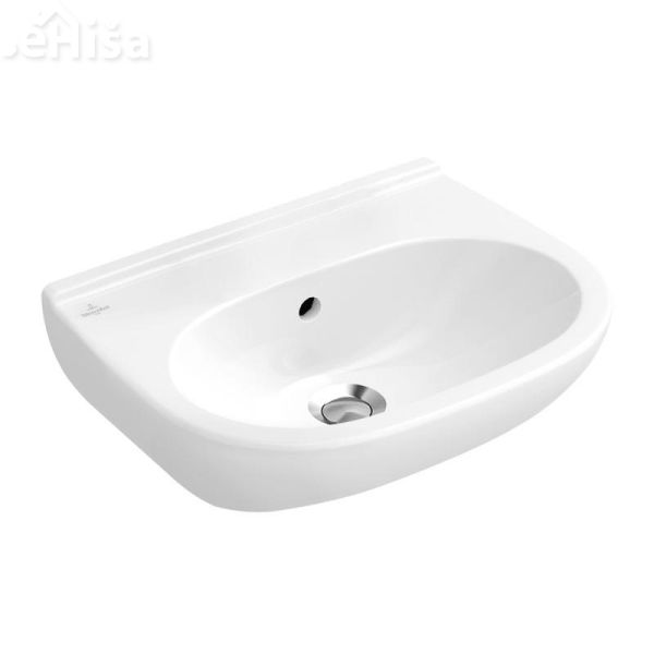 Umivalnik brez luknje in s prelivom O.NOVO COMPACT 55x37 cm VILLEROY & BOCH
