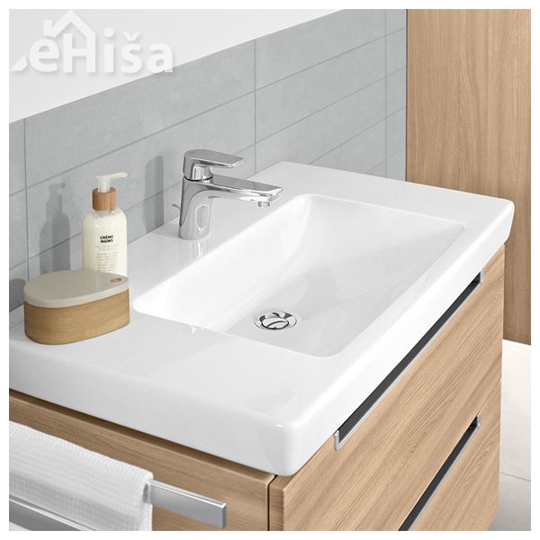 Umivalnik brez preliva SUBWAY 2.0 VANITY 80x47 cm white alpin VILLEROY & BOCH
