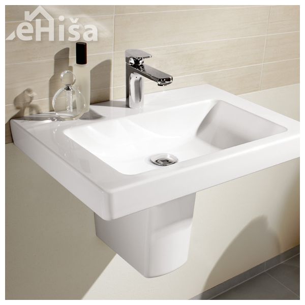 Umivalnik brez preliva SUBWAY 2.0 VANITY 65x47 cm white alpin VILLEROY & BOCH
