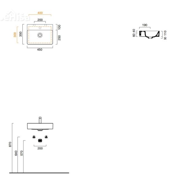 Umivalnik Green 45x35 CATALANO 145GR00
