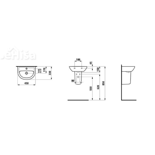 Umivalnik PRO LAUFEN 815952
