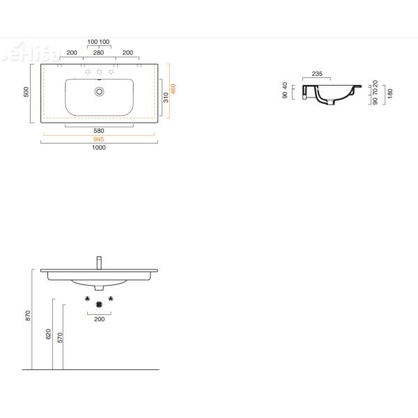 Umivalnik Sfera 100x50 CATALANO 1100SFN00
