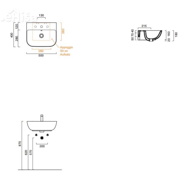 Umivalnik Sfera 50x40 CATALANO 150BSF00
