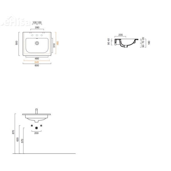 Umivalnik Sfera 60x50 CATALANO 160SFN00
