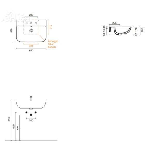 Umivalnik Sfera 65x48 CATALANO 165BSF00

