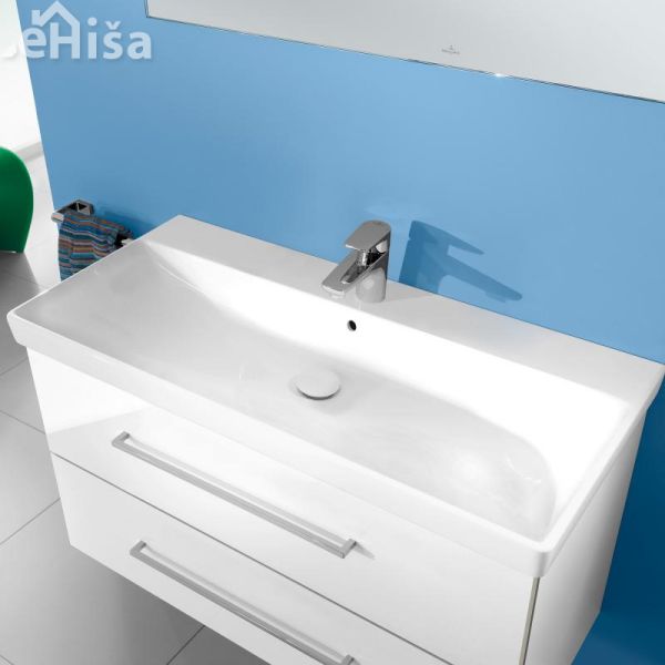 Umivalnik z prelivom AVENTO 100x47 cm white alpin VILLEROY & BOCH

