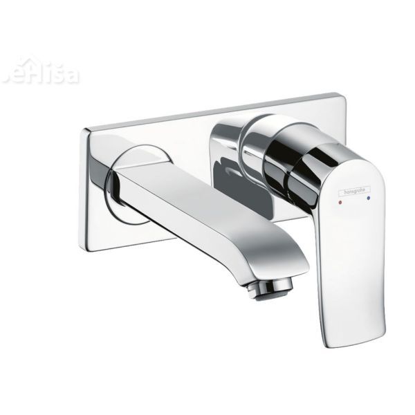 Umivalniška nadometna stenska armatura Metris 16,5 cm krom HANSGROHE 31085000
