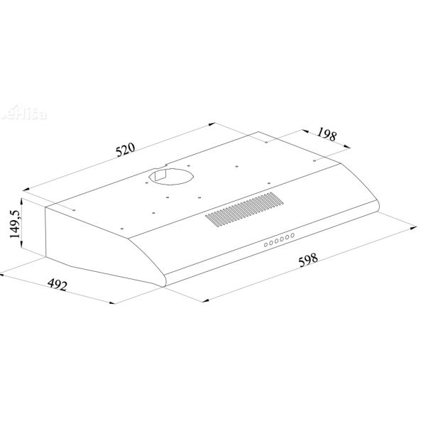 Vgradna kuhinjska napa ATENA 60 BWE EVO BELA SICCABO 242513
