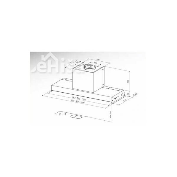 Vgradna kuhinjska napa IN-NOVA COMFORT EG6 X A60 FABER 7612981775971
