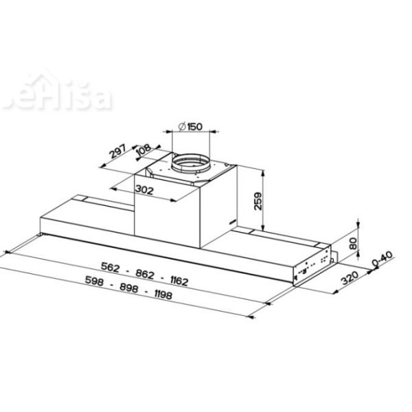 Vgradna kuhinjska napa IN-NOVA PREMIUM BK M A60 FABER 7612985885881
