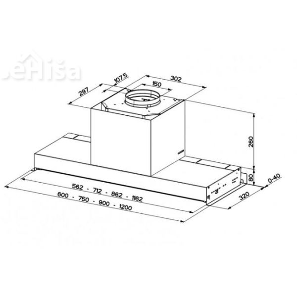 Vgradna kuhinjska napa IN-NOVA PREMIUM BK M A90 FABER 7612985885874
