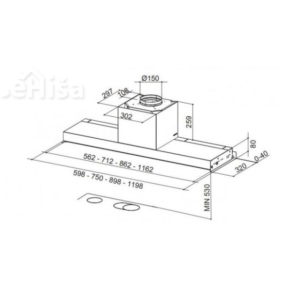 Vgradna kuhinjska napa IN-NOVA PREMIUM WH M A60 FABER 7612985886314

