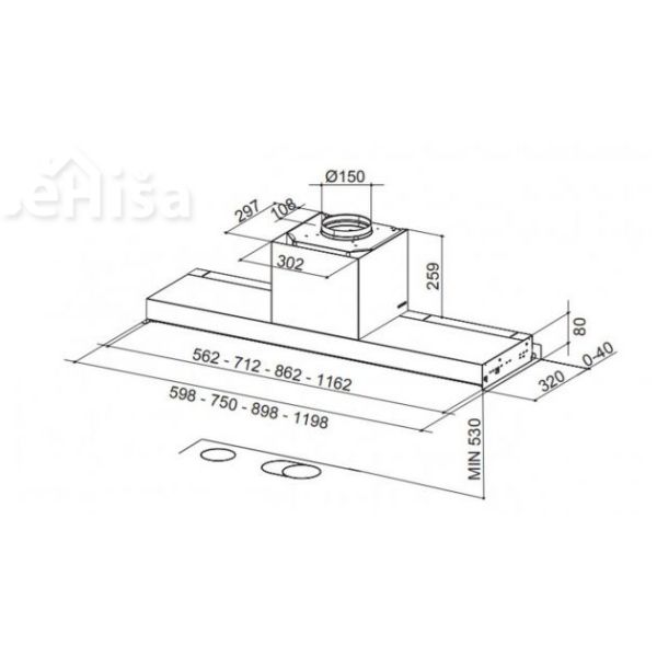 Vgradna kuhinjska napa IN-NOVA PREMIUM WH M A90 FABER 7612985886307
