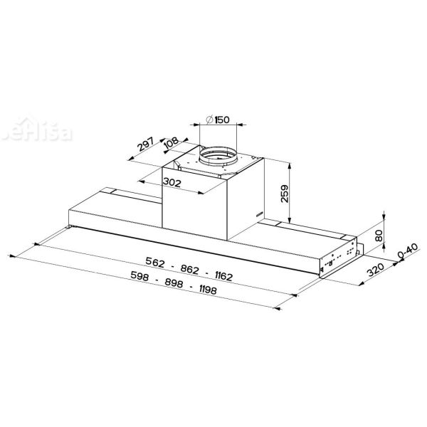 Vgradna kuhinjska napa IN-NOVA TOUCH X/WH A90 FABER 7612985813549
