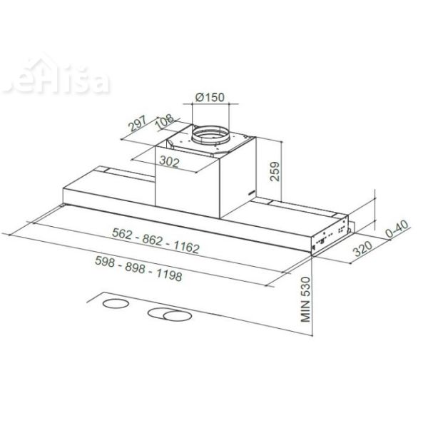 Vgradna kuhinjska napa IN-NOVA ZERO DRIP A90 anti kondenz FABER 7612985903080
